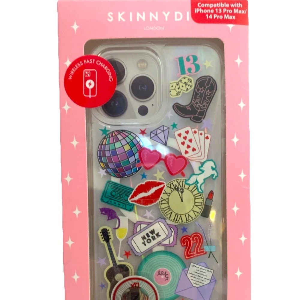 iPhone 13/14/  Max‎ pro Skinnydip Phone Case New Guitar Cowboy Boots Disco Ball